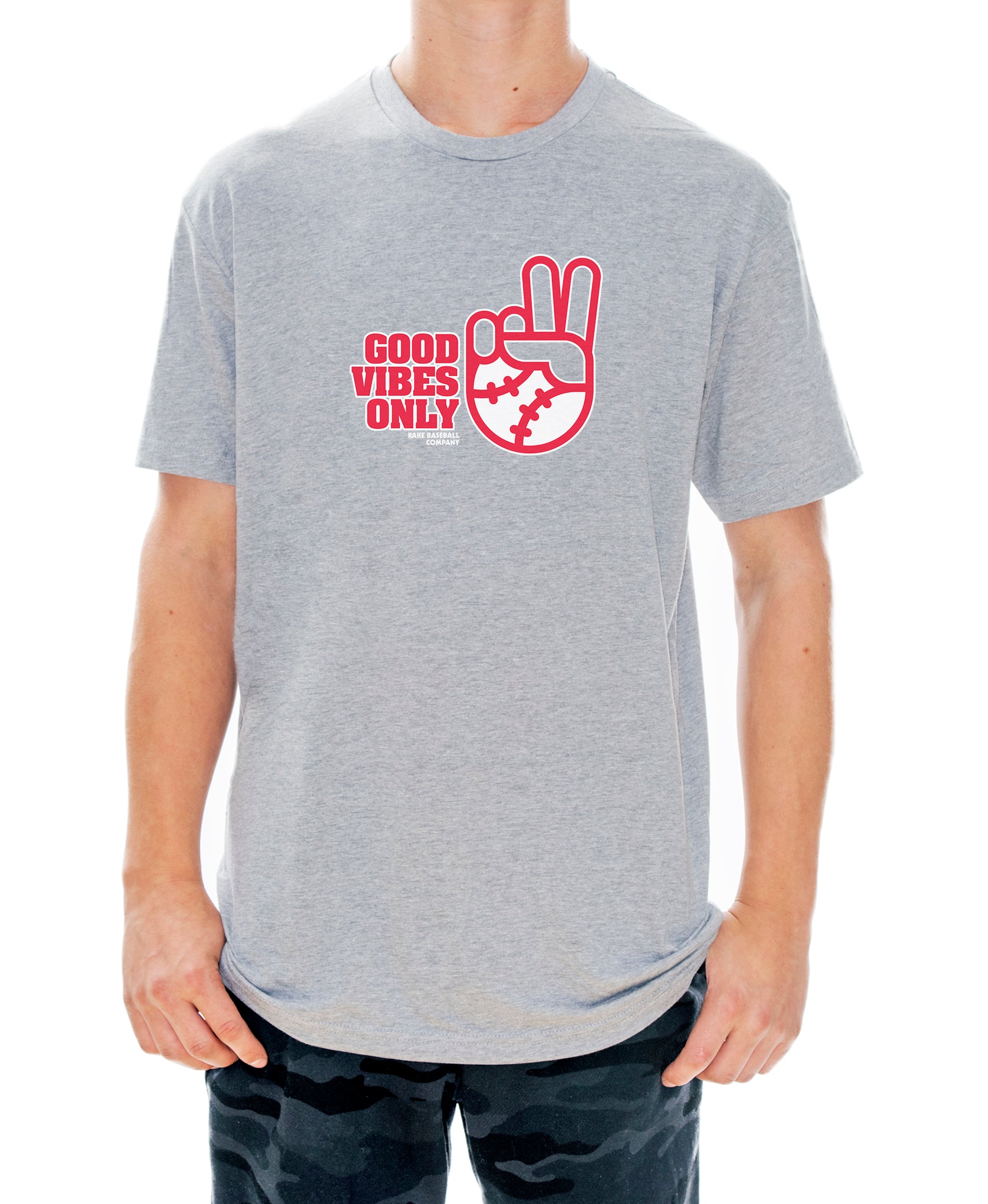 Good Vibes Only Tee - Rake Baseball Company - RAKE BASEBALL | BASEBALL T-SHIRT | BASEBALL CLOTHING | GOOD VIBES ONLY