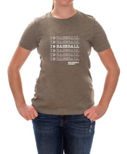 Women's I Love Baseball Tee - Rake Baseball Company - RAKE BASEBALL | BASEBALL T-SHIRT | BASEBALL CLOTHING | GOOD VIBES ONLY