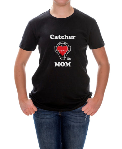Catcher Mom Tee - Rake Baseball Company - RAKE BASEBALL | BASEBALL T-SHIRT | BASEBALL CLOTHING | GOOD VIBES ONLY