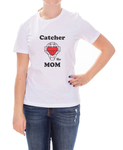 Catcher Mom Tee - Rake Baseball Company - RAKE BASEBALL | BASEBALL T-SHIRT | BASEBALL CLOTHING | GOOD VIBES ONLY