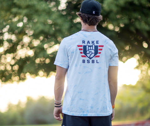 Rake BSBL Flag Tie Dye tee