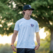 Rake BSBL Flag Tie Dye tee - Rake Baseball Company - RAKE BASEBALL | BASEBALL T-SHIRT | BASEBALL CLOTHING | GOOD VIBES ONLY