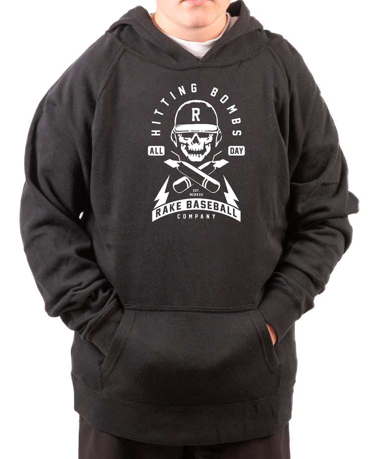 Hitting Bombs Hoodie - Rake Baseball Company - RAKE BASEBALL | BASEBALL T-SHIRT | BASEBALL CLOTHING | GOOD VIBES ONLY