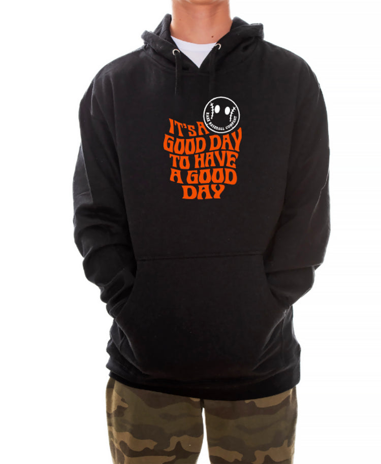 Good Day Hoodie - Rake Baseball Company - RAKE BASEBALL | BASEBALL T-SHIRT | BASEBALL CLOTHING | GOOD VIBES ONLY