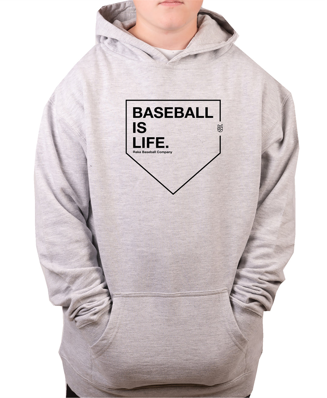 Baseball Is Life Hoodie - Rake Baseball Company - RAKE BASEBALL | BASEBALL T-SHIRT | BASEBALL CLOTHING | GOOD VIBES ONLY