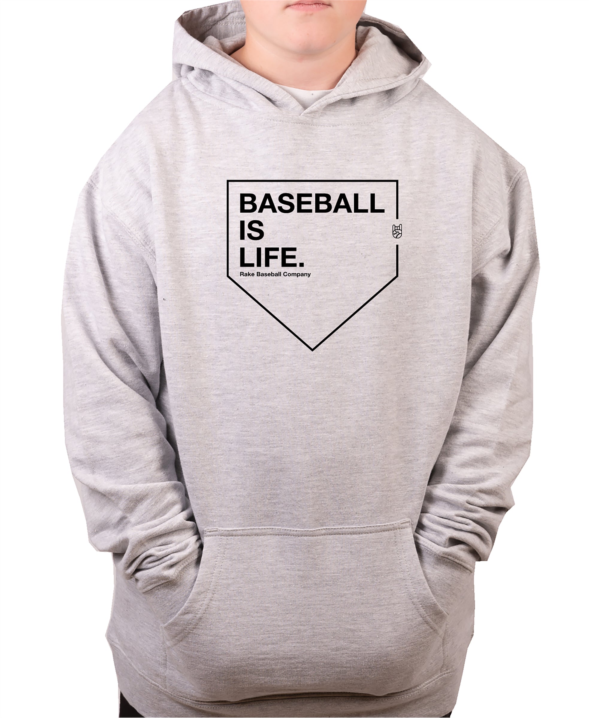 Baseball Is Life Hoodie - Rake Baseball Company - RAKE BASEBALL | BASEBALL T-SHIRT | BASEBALL CLOTHING | GOOD VIBES ONLY