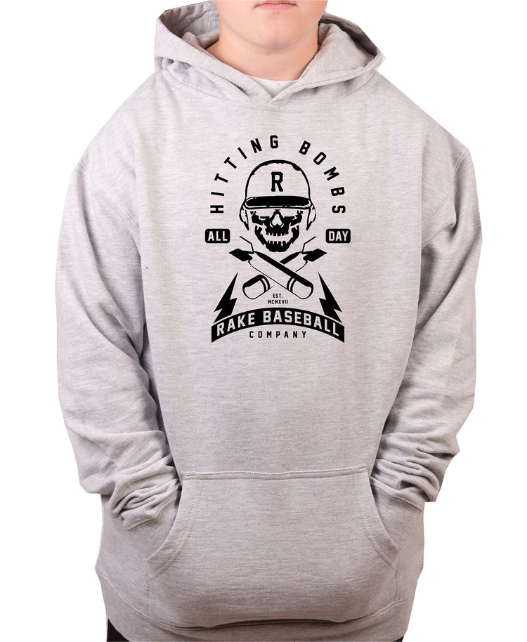 Hitting Bombs Hoodie - Rake Baseball Company - RAKE BASEBALL | BASEBALL T-SHIRT | BASEBALL CLOTHING | GOOD VIBES ONLY