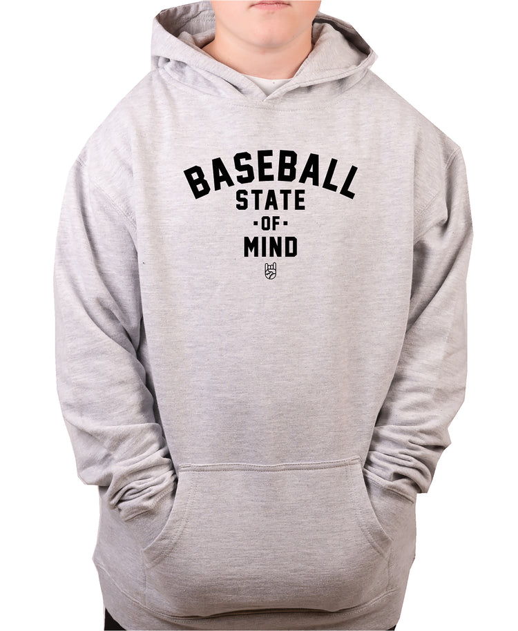 Baseball State Of Mind Hoodie - Rake Baseball Company - RAKE BASEBALL | BASEBALL T-SHIRT | BASEBALL CLOTHING | GOOD VIBES ONLY